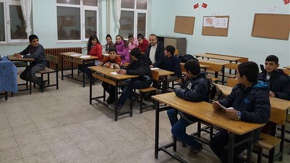 Okullarda  TEOG Sınavına Yönelik Açılan Kurslar Hafta Sonu Ziyaret Edildi
